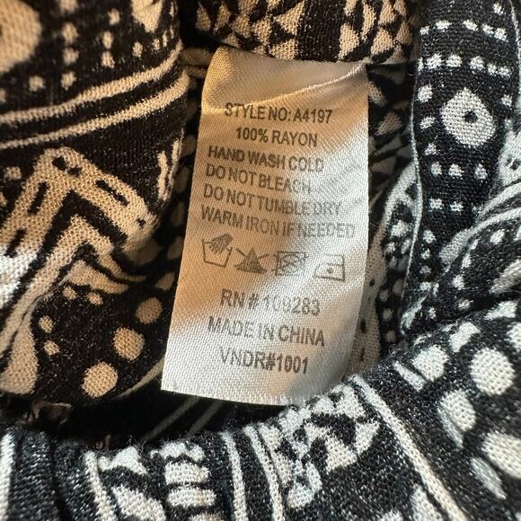 Tribal Summer Mini Dress Womens S Lightweight Shift Casual Boho Chic Beachy Y2K - Picture 9 of 10